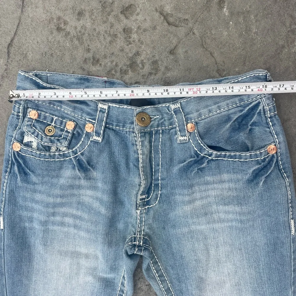 true religion Low Rise Super T Flare Jean Women's Blue Flared Jeans - Picture 9 of 11